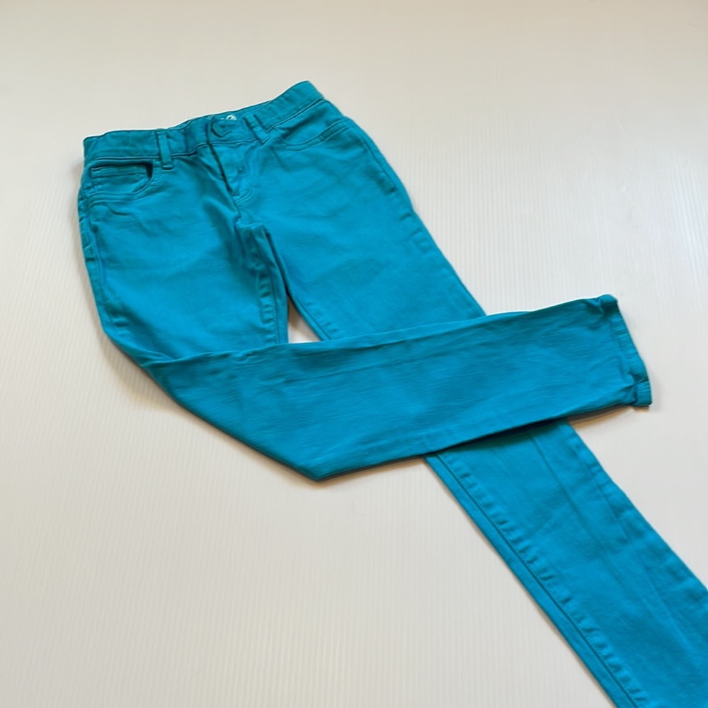 Gap kids 1969, super skinny turquoise jeans. Girls size 8